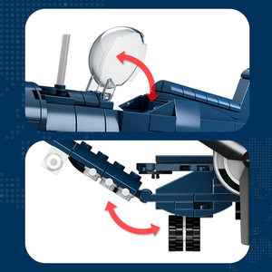 Bán buôn máy bay gạch F4U-4 CORSAIR máy bay chúng tôi hải quân máy bay Lịch Sử với máy bay mô hình khối xây dựng - Product Image 4