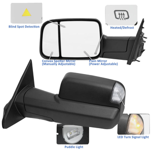 Espejo Retrovisor Lateral XMAXVISION para 1500 2019-2024, Eléctrico, con Calefacción, Luz de Señal de Giro, Luz de Cortesía, Nuevo, Punto Ciego, Negro - Product Image 3