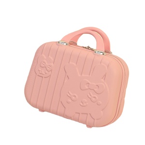 Mini estuche <span class=keywords><strong>de</strong></span> maquillaje <span class=keywords><strong>de</strong></span> dibujos animados <span class=keywords><strong>de</strong></span> conejito <span class=keywords><strong>de</strong></span> 14 pulgadas con cierre <span class=keywords><strong>de</strong></span> cremallera, dos asas y cadenas, decoración ABS PP, <span class=keywords><strong>maleta</strong></span> <span class=keywords><strong>de</strong></span> mano cosmética - Product Image 4