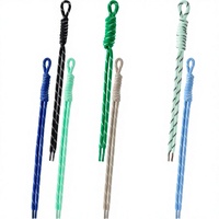 Porte-clés en nylon, breloque de sac, accessoires de porte-clés en corde tressée colorée