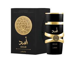 Perfumes Originales LATAFFA ASAD para Hombre, Eau de Parfum en Aerosol, 3.4 Onzas, 100 ml, Fragancia a Vainilla - Product Image 1