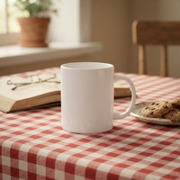 Mug en céramique de 11 oz pour sublimation – Compatible lave-vaisselle et micro-ondes, design moderne, forme originale, cadeaux d'affaires populaires avec poignée