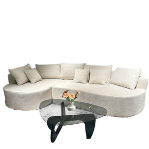 قماش مستلق قابل للانضغاط على شكل حرف <span class=keywords><strong>L</strong></span> فاخر مع إسفنجة قابلة للتحويل للشقة وغرفة المعيشة للاستخدام الداخلي - Product Image 5