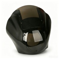Pare-brise noir pour phare avant avec matériau plastique pour modèles Sportster XL Dyna
