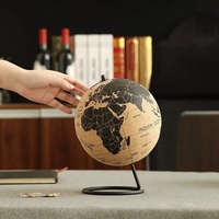 Globe en liège Offre Spéciale décor de voyage carte du monde avec base en acier inoxydable artisanat en bois ornements pour la maison