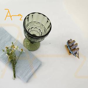 بيع بالجملة أواني زجاجية خمر كوب ماء نبيذ زجاجي نظارات كؤوس خضراء متدرجة لمطعم الفندق - Product Image 2