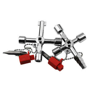 Clé multifonction pour armoire de commande électrique, clé croisée, clés pour compteur d'eau et vanne, clé triangulaire, personnalisable, OEM pour voiture et ascenseur - Product Image 6