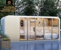 Cabine Apple préfabriquée moderne de luxe, mini-maison capsule spatiale pour complexe hôtelier ou bureau