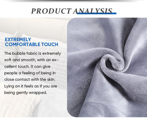 Parure de lit 4 pièces de luxe en flanelle bulle, housse de <span class=keywords><strong>couette</strong></span> en <span class=keywords><strong>laine</strong></span> unie moderne et élégante pour l'hiver, drap chaud et taies d'oreiller pour une décoration de chambre formelle - Product Image 6