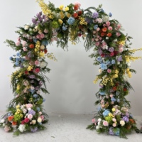 F133 Arche de fleurs d'hortensia en soie personnalisée de haute qualité, boules décoratives, chemin de table, guirlande pour décorations de mariage intérieures/extérieures sur mesure