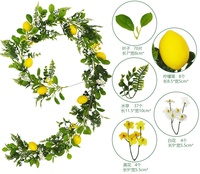 Qq345 nouveauté Style italien décoration citron thème plante vigne artificielle vert hôtel décoration italien plafond décoration