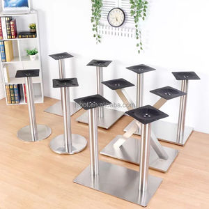 Bases de Mesa de Acero Inoxidable: Múltiples Estilos de <span class=keywords><strong>Base</strong></span> (Redondas/Cuadradas) para Mesas de Restaurante/Cafetería - Product Image 1
