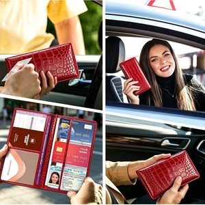 Portadocumentos <span class=keywords><strong>de</strong></span> Viaje para <span class=keywords><strong>Auto</strong></span>, Unisex, en Cuero PU con Diseño <span class=keywords><strong>de</strong></span> Cocodrilo, para Tarjeta <span class=keywords><strong>de</strong></span> Registro y Seguro <span class=keywords><strong>de</strong></span> Vehículo, OEM - Product Image 5