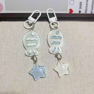 Porte-clés Mignon en Forme de Petit Poisson, Porte-clés en Résine Dessin Animé, Joli Pendentif de Sac, Décoration Suspendue pour Étui d'Écouteurs, Porte-clés Taiyaki Rose - Product Image 4