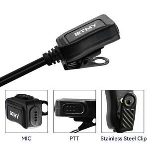 Auricular con Micrófono Kenwood D-Hang para Baofeng UV-32 UV-82 UV-9R PLUS NX-1200 NX-1300, Walkie Talkie, Radio Bidireccional - Product Image 4