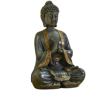 Estatua Grande de <span class=keywords><strong>Buda</strong></span> en Meditación, Edición Navideña, 37.5x15x24cm, Exquisita Estatua de <span class=keywords><strong>Buda</strong></span> de Resina Pintada a Mano, Meditación Serena - Product Image 2