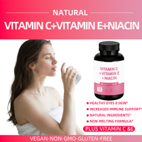 Comprimés de Vitamine C, Vitamine E et Niacine de qualité supérieure, formule beauté pour la peau, puissant antioxydant pour une peau éclatante, étiquette privée OEM