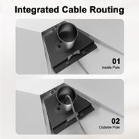 Adaptor Dudukan Starlink Gen3 V4 dari Aluminium Alloy, Pemasangan Tanpa Alat, Braket Kabel Tugas Berat untuk Pemasangan di Atap/Dinding RV