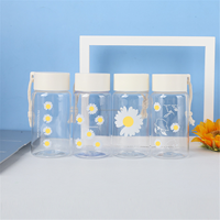 Offre Spéciale 500ml marguerite bouteille d'eau en plastique Sports de plein air tasse d'eau voyage tasse d'eau Portable tasse avec corde