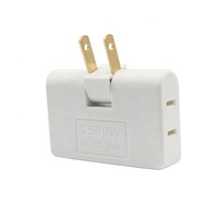 Adaptateur de prise rotatif Cantell, une entrée trois sorties, extension à 180 degrés, adaptateur de prise électrique 110V-250V ABS