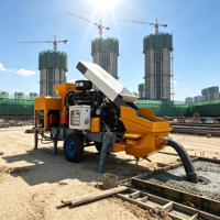 Pompe à béton pour chantier résidentiel de 50 m, petite pompe à béton pour structure secondaire, mini pompe à béton pour travaux de construction de maisons