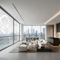 Fenêtre coulissante moderne en aluminium à rupture de pont thermique, épaisseur de paroi principale 3,5 mm, double vitrage insonorisé robuste pour villas de luxe