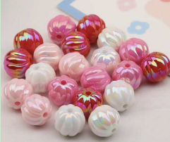 14mm AB <strong>Magic</strong> Pumpkin Acrylic Loose <strong>Beads</strong> Colorful DIY Jewelry Bracelet Necklace Beaded Pens Accessories Shiny Girl - Product Image 6