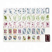 Table de Mahjong Américain de Luxe 160 Pièces en Acrylique à 3 Couches, Style Floral Chaleureux, Gravure Double Face, Écologique et Pliable