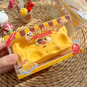 Jouet Squishy en forme de fromage suisse, mignon, à remontée lente, anti-stress, parfumé, en forme de nourriture, en boîte vitrine, vente en gros - Product Image 4