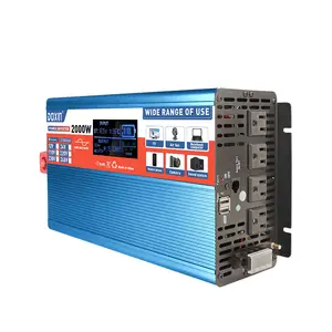 High frequency 12V 24V 48VDC to 220V 230VAC Pure Sine Wave Inverter 360W to 5000W Inverters with LCD