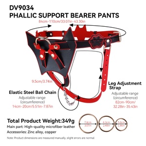 Pantalones de Soporte para Pene DV9034, Arnés de Cuero con Correa para el Pene, Estimulación del Punto G para Lesbianas, Pantalones Ajustables para Adultos, Juguete Sexual - Product Image 6