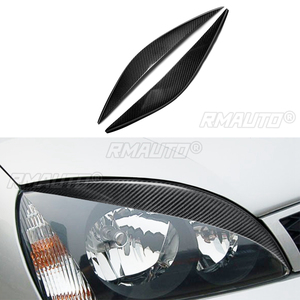 1 paire de couvre-phares en fibre de carbone véritable pour Ford Fiesta MK6 2002 2003 2004 2005, accessoires de voiture - Product Image 1