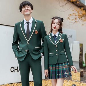 Preppy JK lycée <span class=keywords><strong>uniforme</strong></span> ensemble pour hommes femmes à manches longues Style <span class=keywords><strong>anglais</strong></span> enseignant costume vêtements de jardin pour étudiants pour enfants - Product Image 2