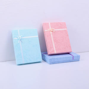 Joyero Simple de 16*12cm, lazo creativo, caja de embalaje exquisita, pendientes, collar, caja de regalo de joyería - Product Image 3