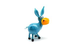 Figurine d'âne en verre bleu, design moderne, forme compacte, pour décoration de salon, cadeau d'anniversaire, 3-6 ans - Product Image 3
