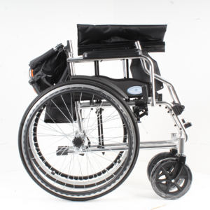 เก้าอี้คนพิการแบบพับได้สำหรับผู้พิการรถเข็นผู้สูงอายุแบบสปอร์ตพับได้พกพาได้ - Product Image 5