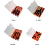 17 pièces transparent boîte à outils multi mini outils chauds kit main pour la promotion ensemble de trousse à outils