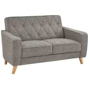Modern 2-Seater Blue Fabric Tufted <strong>Sofa</strong> for Living Room Hotel Villa-<strong>120cm</strong> Width - Product Image 2