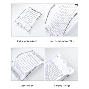 Bền Cơ Sở Lớn Chống-Trượt Rãnh Thép Không Gỉ Của Nhãn Hiệu Trứng Slicer Công Cụ Nhà Bếp Cho Đa-Mục Đích Trứng Luộc Cứng - Product Image 5