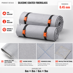 Manta Ignífuga para Vehículos Eléctricos Kunan Tunnel, 20 pies x 30 pies, Protección Profesional Contra Incendios para Emergencias en Carretera - Product Image 2