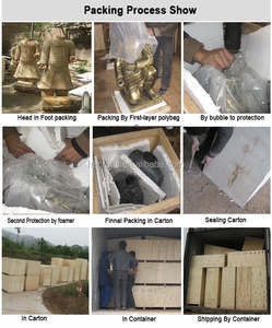 Scultura di guerrieri in terracotta graziosa di colore nero antico in ceramica per regali aziendali - Product Image 6