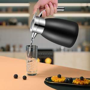 DB 1.2L Stainless Steel Insulated Belly <b>Cup</b> Pattern Vacuum <b>Flask</b> Water Bottle Black <b>with</b> Lid - Product Image 4