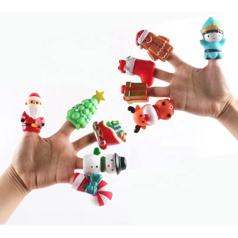 Puppets Finger Toy Finger Puppets Family Sonowman Educational Finger Puppets Dolls Hand Toys Role-Playing Set for Children Adult