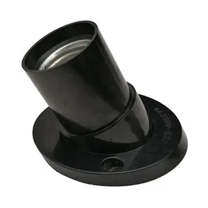black socket screw e27 socket holder, electrical socket with porcelain base