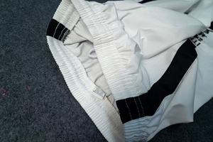 <span class=keywords><strong>Uniforme</strong></span> de <span class=keywords><strong>Taekwondo</strong></span> ITF Quteng, Ligero, con Cinturón Negro, para Entrenamiento, Unisex - Product Image 4