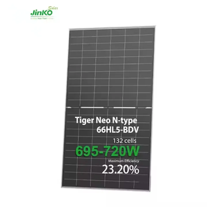 Jinko haute puissance 720W 715W 710W 705W 700W <span class=keywords><strong>Panneaux</strong></span> Pv de type N Panneau photovoltaïque bifacial pour système solaire - Product Image 1