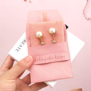 Tùy Chỉnh Sợi Nhỏ Đồ Trang Sức Quà Tặng Túi Sang Trọng Emboss Da Lộn Phong Bì Nhẫn Bông Tai Vòng Cổ Vòng Đeo Tay Bao Bì Túi Đồ Trang Sức - Product Image 4