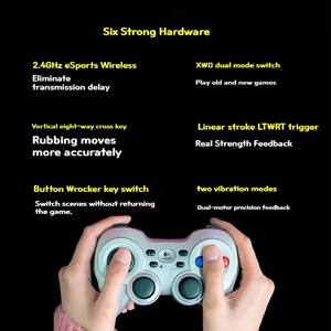 คอนโทรลเลอร์เกมไร้สาย Logitech F710 2.4G ของแท้ พร้อมระบบสั่นสะเทือนคู่ ปุ่ม D-Pad 4 ทิศทาง ตัวรับสัญญาณ USB Nano สำหรับ Windows - Product Image 5