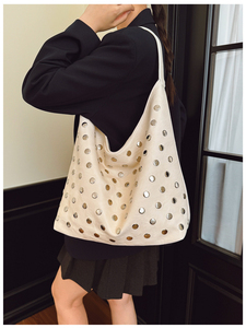 2026 New Arrival Trendy Edgy Riveted Shoulder <b>Bag</b> A Versatile High-End and Niche-Style Handbag - Product Image 3
