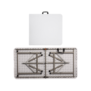 Đồ Nội Thất Ngoài Trời Bàn Gấp 4Ft Bàn Nhựa Dã Ngoại Bàn Tiệc Đa Năng Hình Chữ Nhật Bằng Nhựa Màu Trắng Dễ Mang Đi - Product Image 5